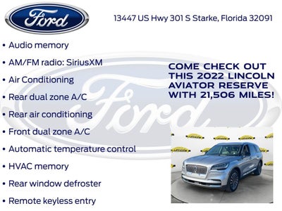 2022 Lincoln Aviator Reserve