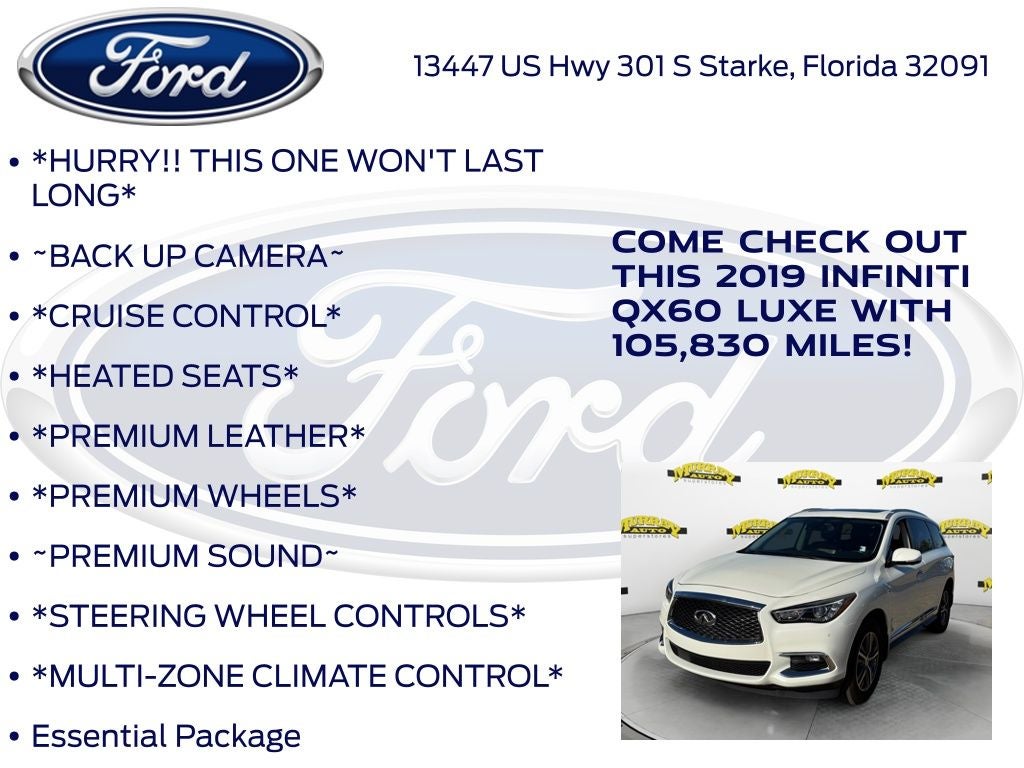 2019 INFINITI QX60 LUXE