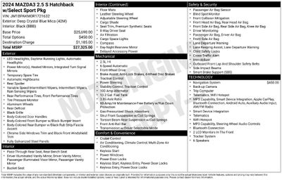 2024 Mazda Mazda3 2.5 S Select Sport