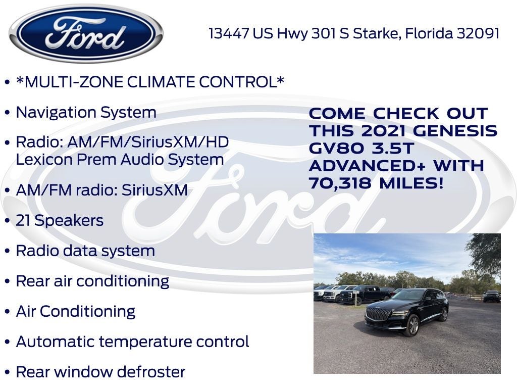 2021 Genesis GV80 3.5T Advanced +