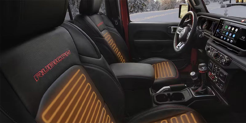 The interior of the 2025 Jeep Wrangler in Starke, FL