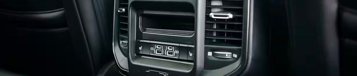 The console details on the 2025 Ram 1500 in Starke, FL