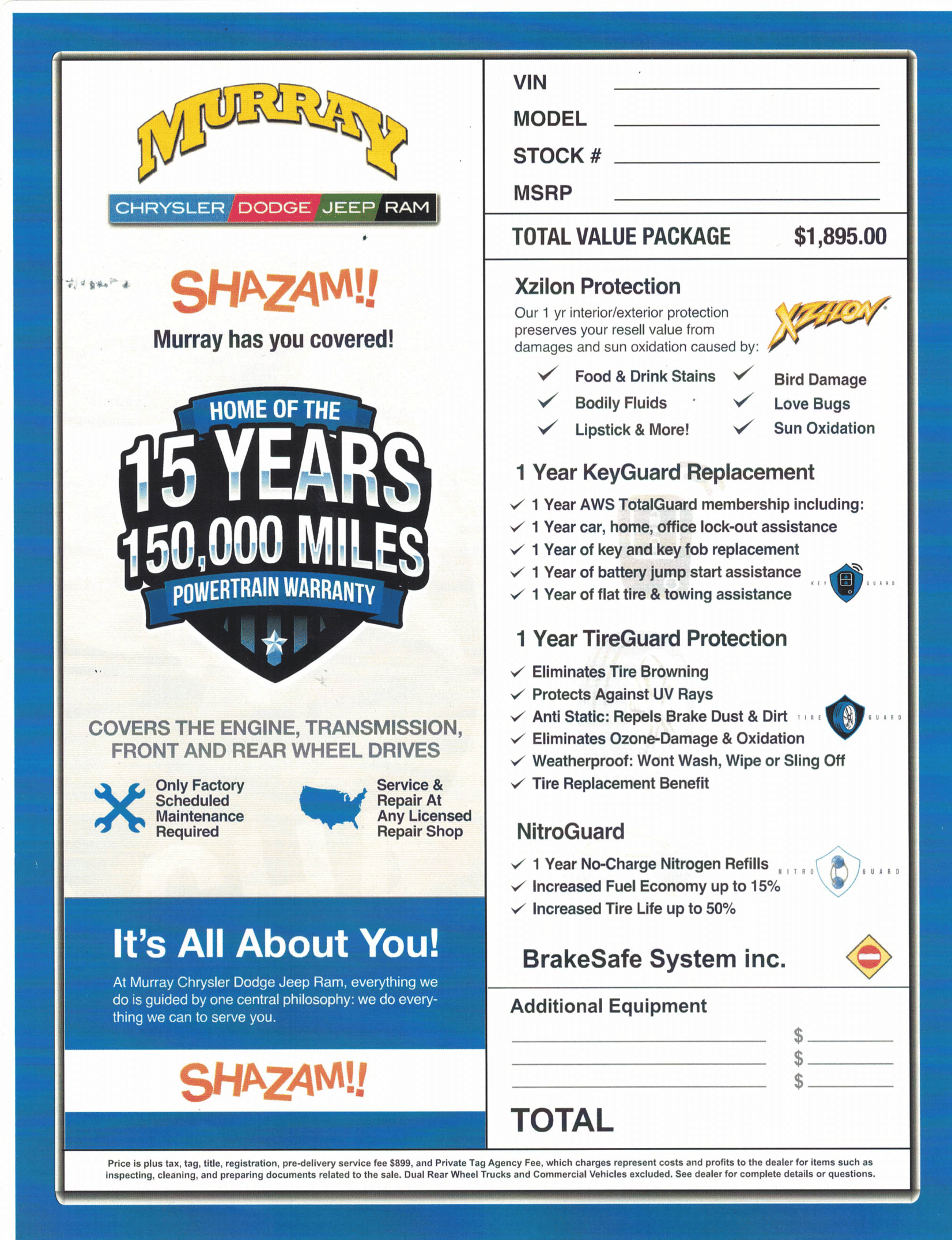 Murray Protection Package Form