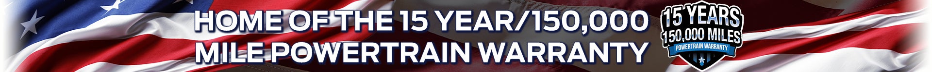 15 Year 150,000 mile warranty